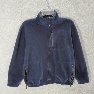 Polo Sport Ralph Lauren Women‎ Jacket XL Navy Blue Golf Sherpa Full Zip Pockets